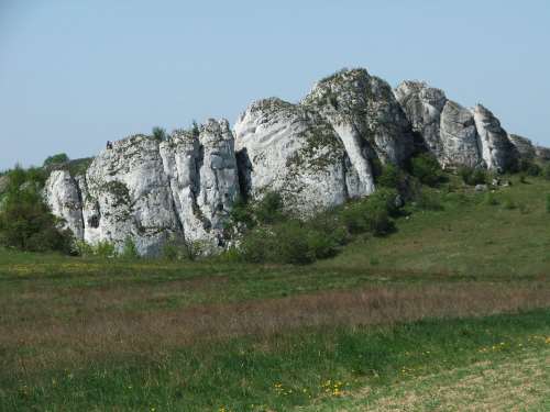 Скала в Жермановицах.